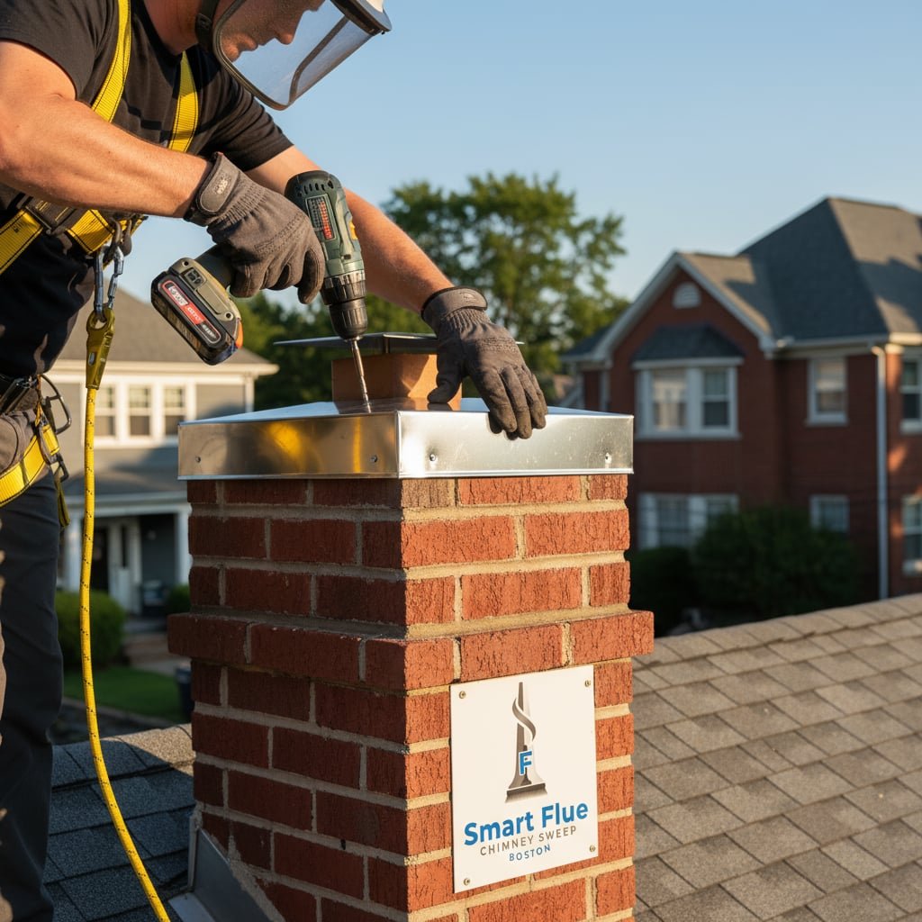 Boston Chimney Cap Installation